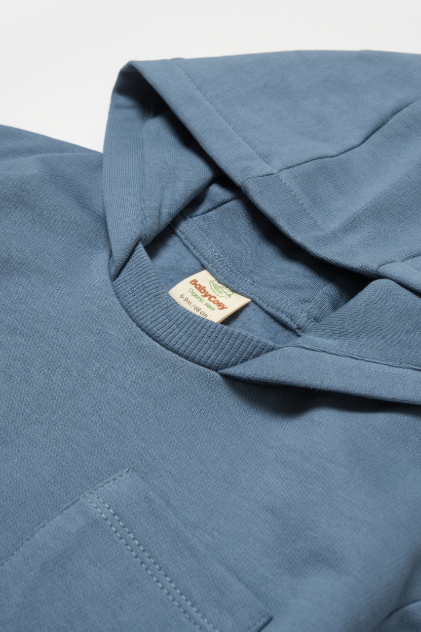 Set hanorac cu gluga si pantaloni, Two thread, 100%bumbac organic - , BabyCosy