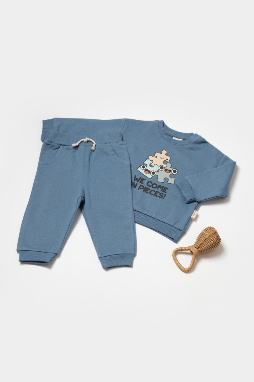 Set hanorac si pantaloni, Two thread, 100%bumbac organic - , BabyCosy