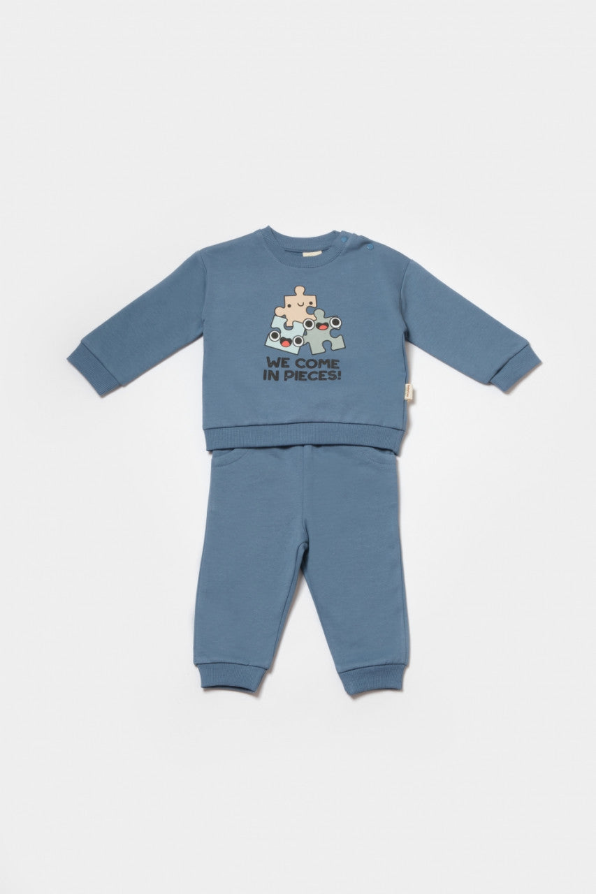 Set hanorac si pantaloni, Two thread, 100%bumbac organic - , BabyCosy