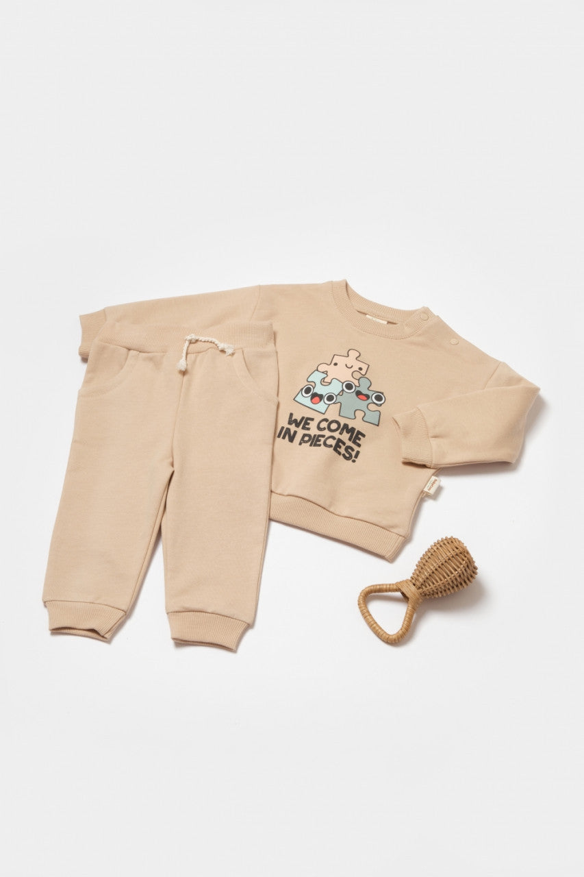 Set hanorac si pantaloni, Two thread, 100%bumbac organic - , BabyCosy