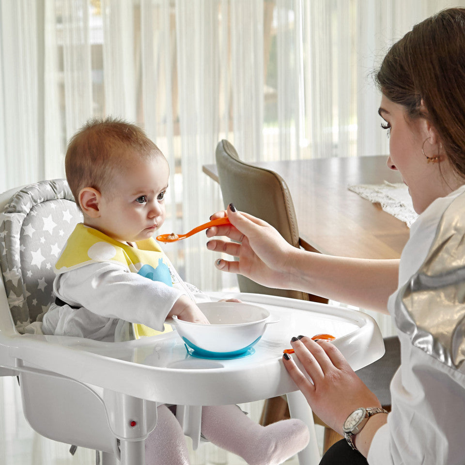 Set lingurita si furculita cu maner gri BabyJem - 3 culori disponibile - Imagine 7