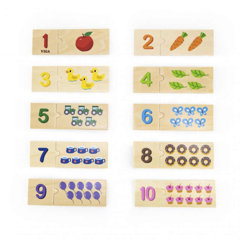 Set puzzle Potriveste numarul, Viga - Imagine 2