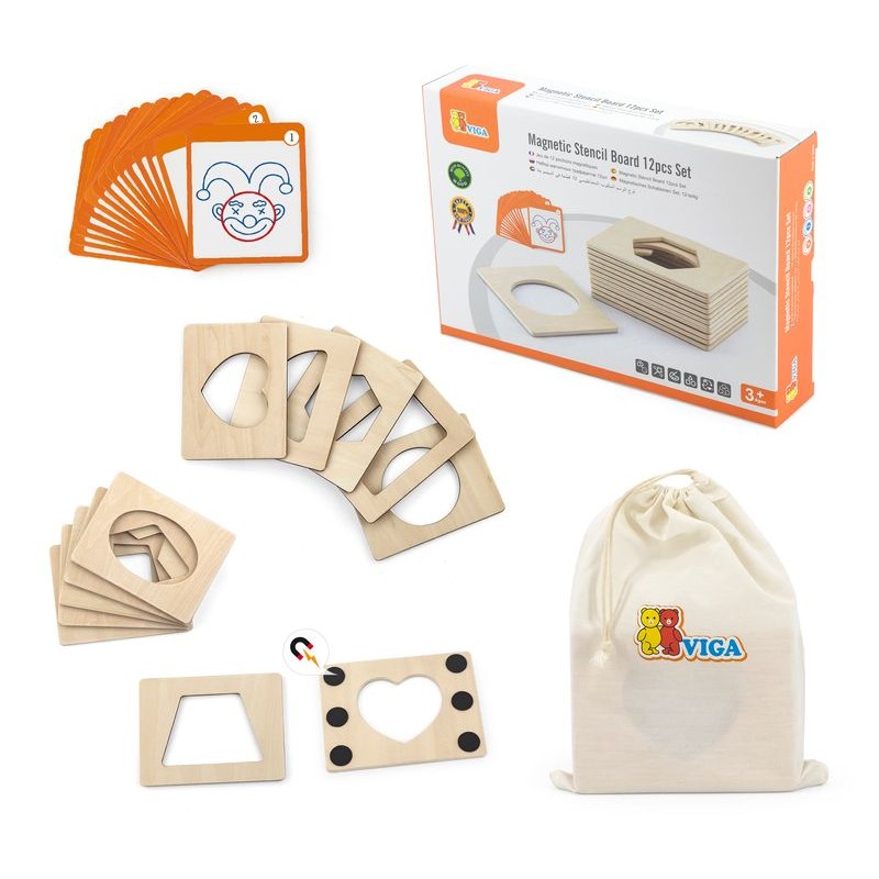 Set sabloane magnetice, 12 buc, Viga