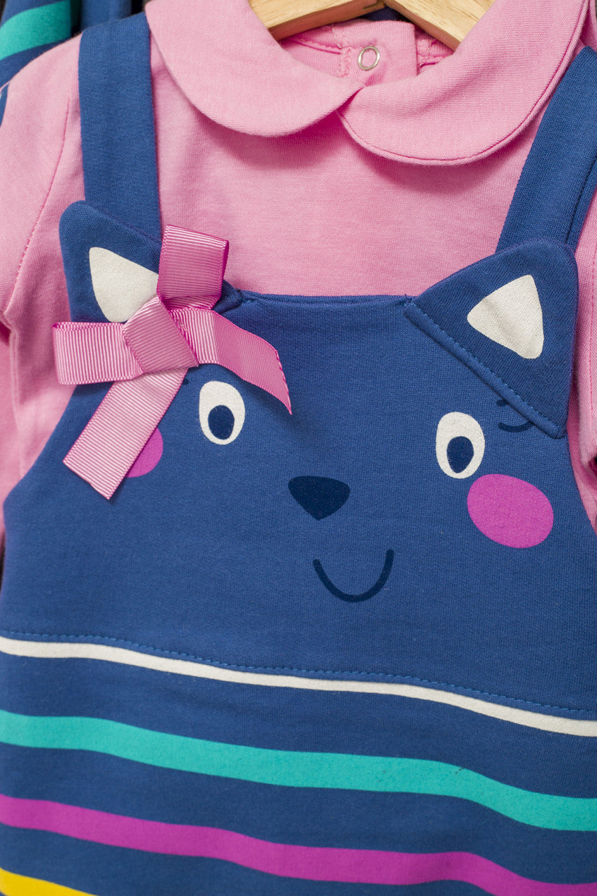 Set salopeta cu bluzita Ursulet pentru bebelusi, Tongs baby