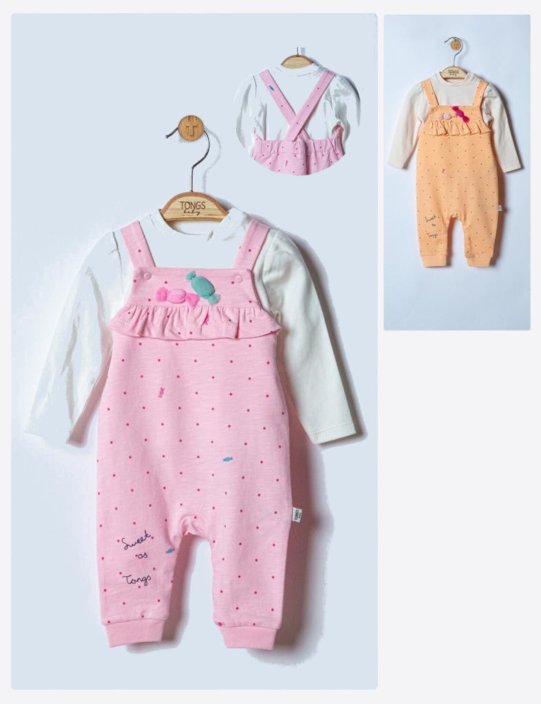 Set salopeta cu bluzita Ursulet pentru bebelusi, Tongs baby