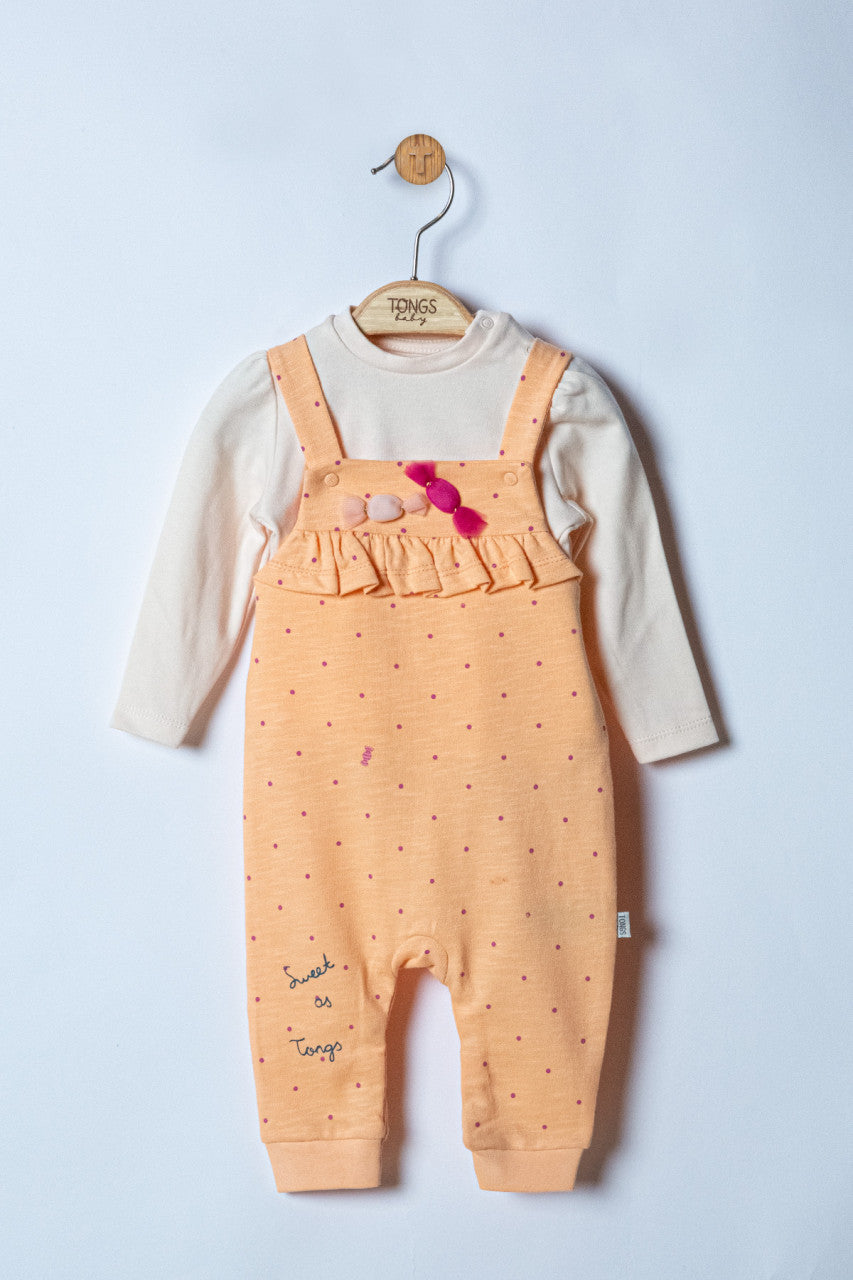 Set salopeta cu bluzita Ursulet pentru bebelusi, Tongs baby