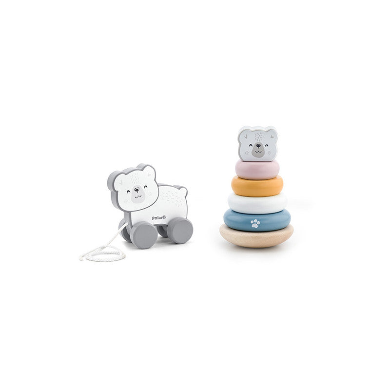 Set stivuitor si jucarie de tras Urs Polar, PolarB Viga