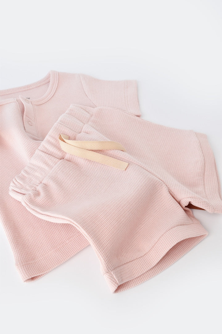 Set tricou cu pantaloni scurti - 100% bumbac organic - , BabyCosy