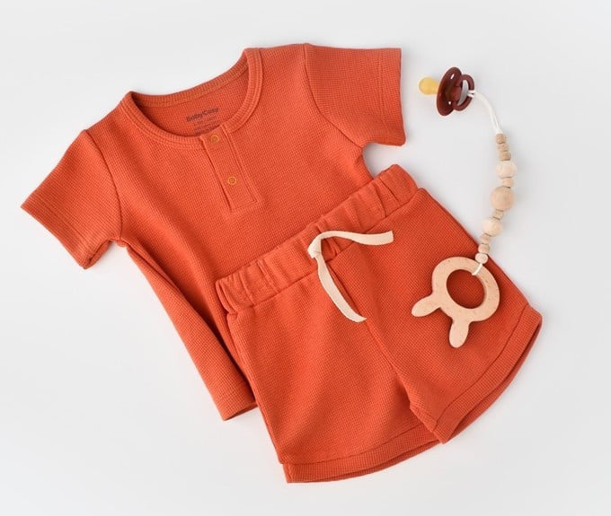 Set tricou cu pantaloni scurti - 100% bumbac organic - , BabyCosy