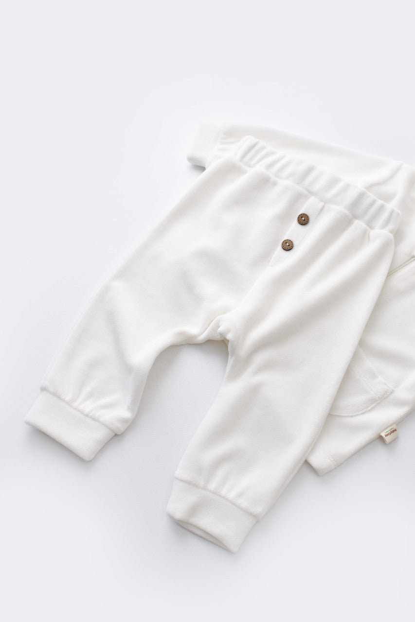 Set Ursulet cu bluzita cu fermoar si gluga si pantaloni lungi din 80%bumbac organic si 20% poliester - , BabyCosy