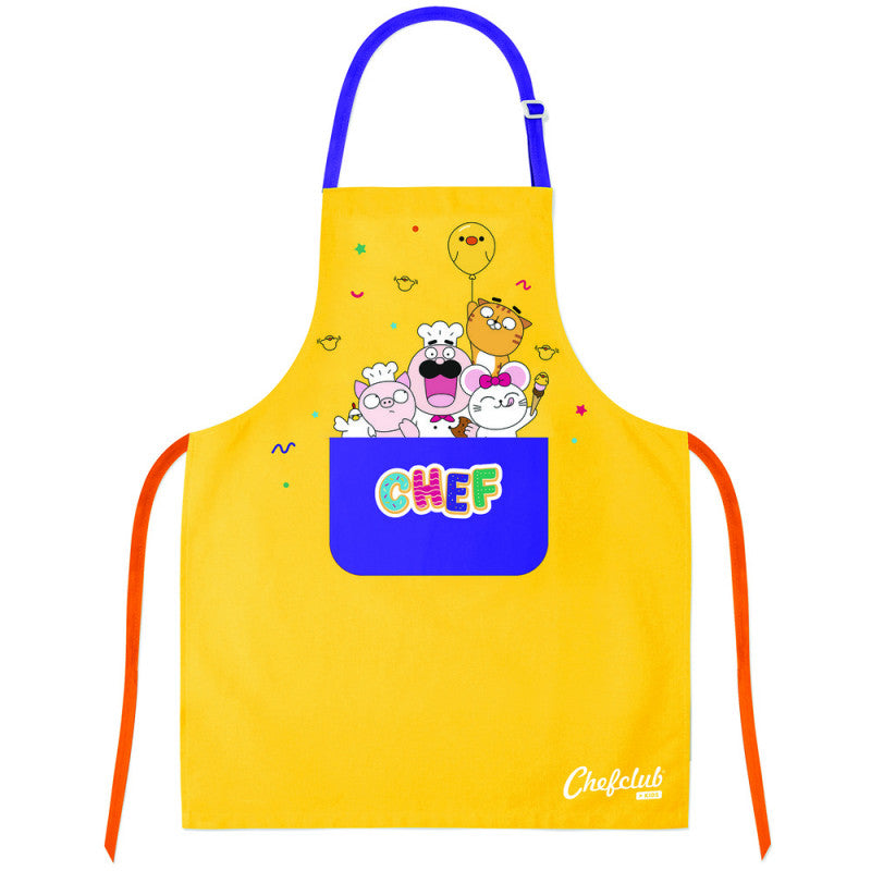 Sort de bucatarie pentru copii galben, Chefclub Kids - Imagine 4