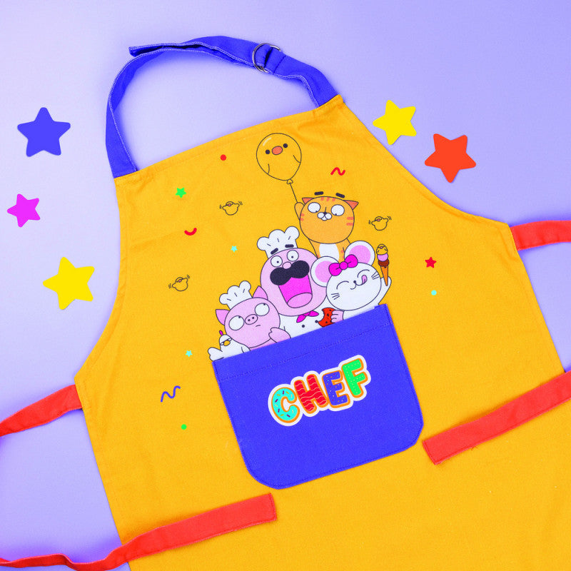 Sort de bucatarie pentru copii galben, Chefclub Kids - Imagine 2