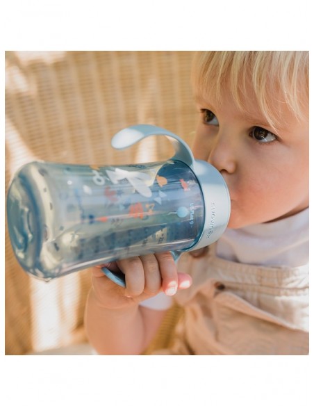 Cana 270 ml | manere si mustiuc din silicon | +4m | Forest