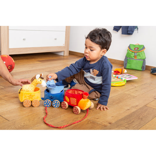 Trenulet Safari din plus cu animalute, PlayQ Sigikid - Imagine 2