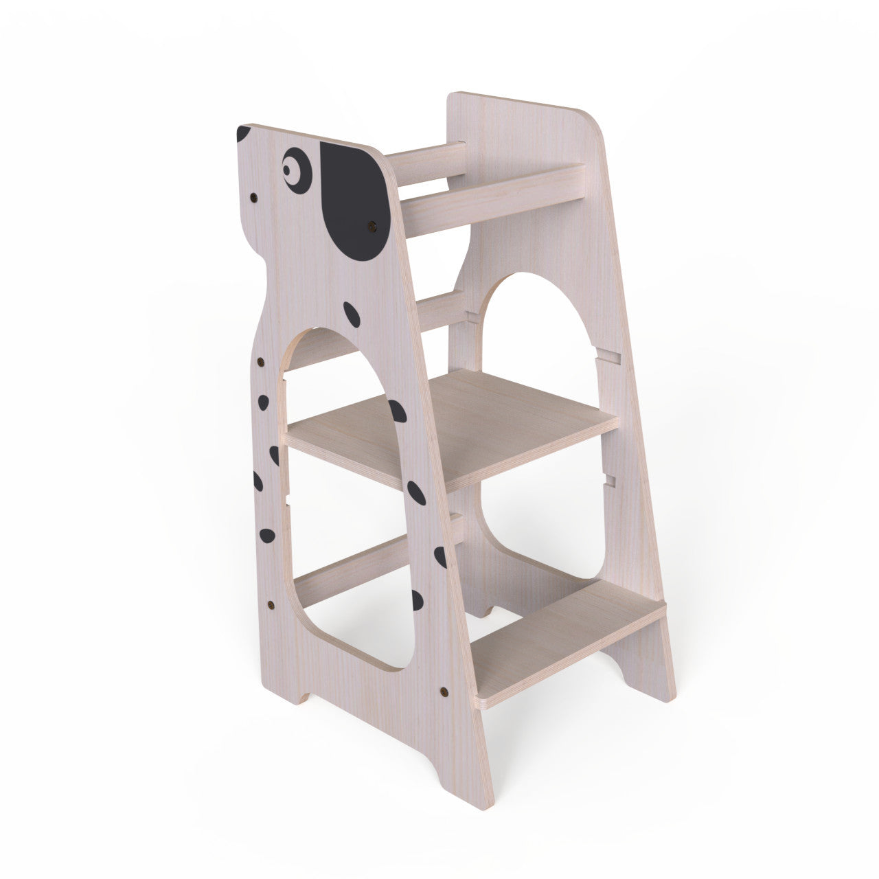 Turn de invatare MamaToyz Learning Tower din lemn, Catelus - Imagine 2