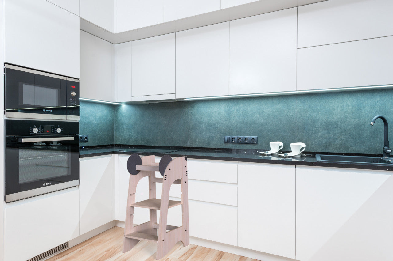 Turn de invatare MamaToyz Learning Tower din lemn, Soricel