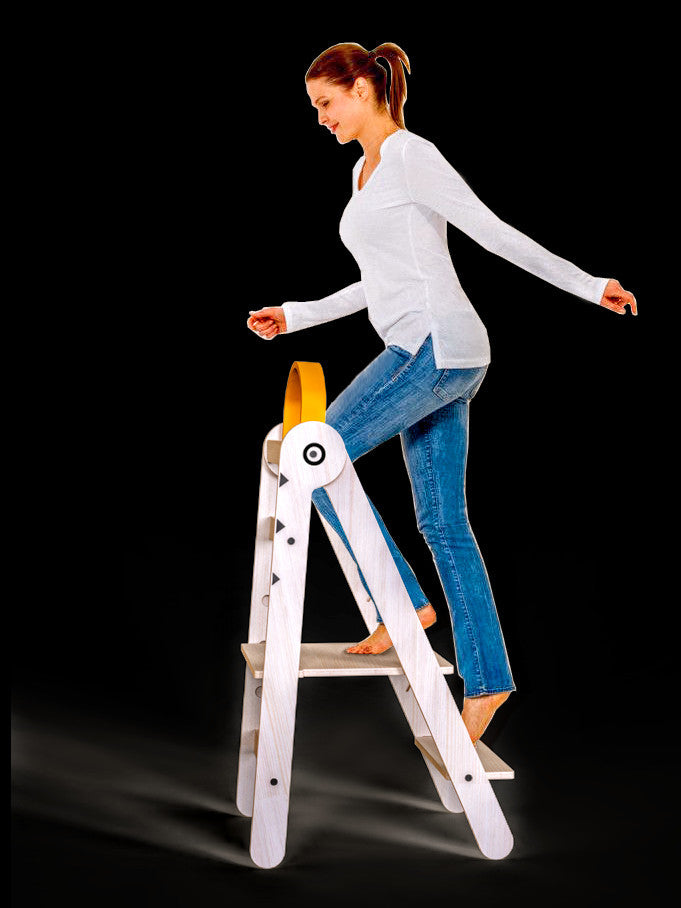 Turn de invatare pliabil MamaToyz Learning Tower din lemn, Galben