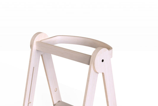 Turn de invatare pliabil MamaToyz Learning Tower din lemn, Natur - Imagine 4