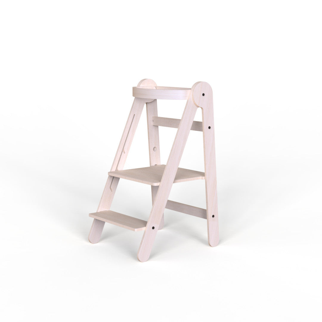 Turn de invatare pliabil MamaToyz Learning Tower din lemn, Natur