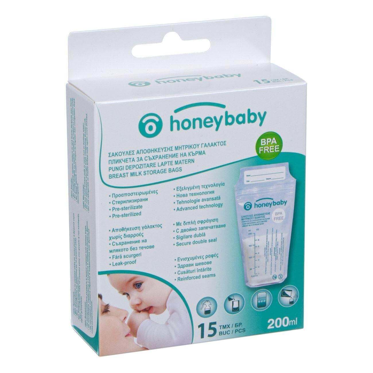Pungi Stocare Lapte Matern HoneyBaby infant-ro